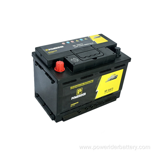 12v 75ah DIN75 lead-acid car starting battery